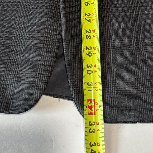 Hickey Freeman Boardroom Jacket Blazer Coat Men's Size 42R Blue Wool Houndstooth - Picture 8 of 11